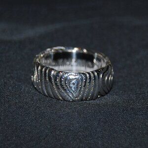 David Yurman Sterling Silver Wide Band Ring size 10.5